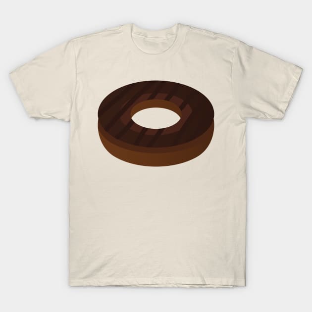 Dark Chocolate Donut T-Shirt by InkyArt